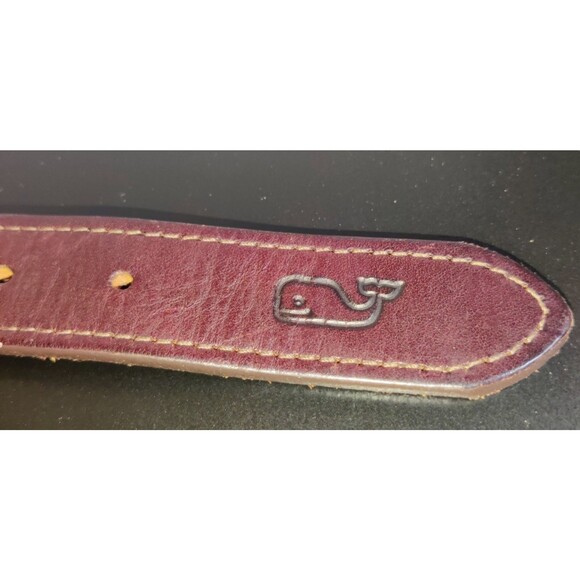 Vineyard Vines Orange Fish Canvas and Leather Tipped Men's belt Size 36 - Picture 16 of 16